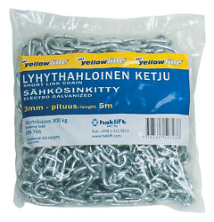 Short Link Chain 3mm Zn 5m IP