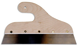 Glue comb scraper, skew handle 32cm