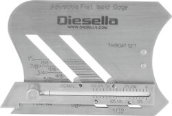 Adjustable weld fillet gauge mod.K2