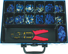 Cable connector assortment blue